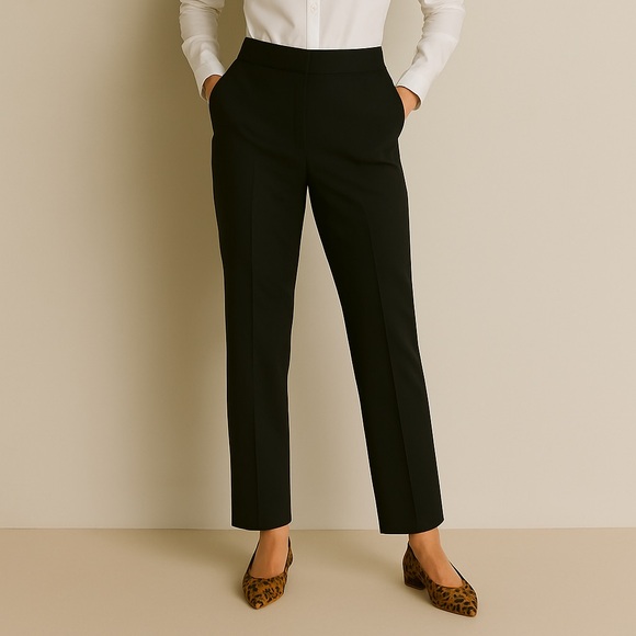 Armani Collezioni Elegant Black Virgin Wool Pants - Picture 1 of 5
